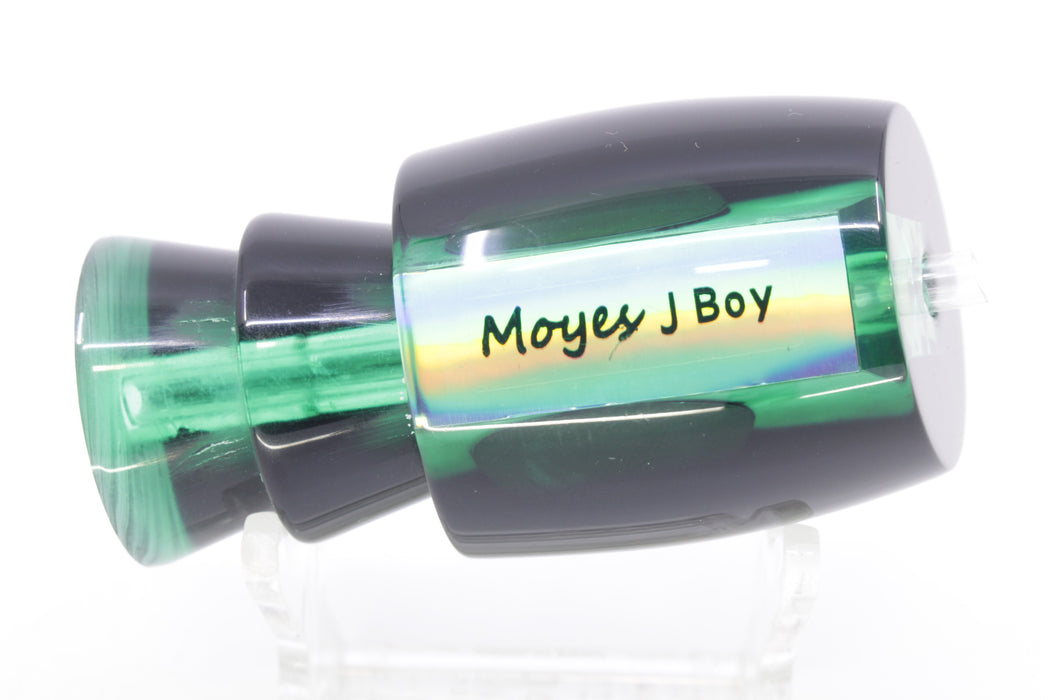Moyes Lures Green MOP Black Back Taxi Eyes Medium J-Boy 12" 4oz