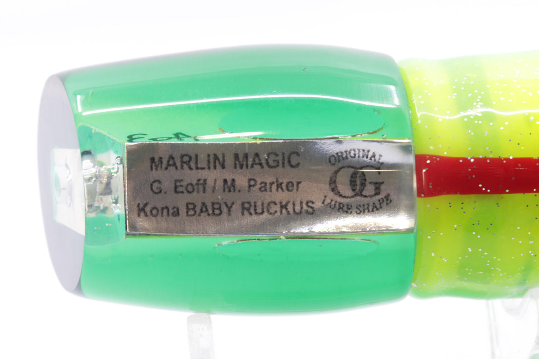 Marlin Magic Lime Green MOP Green Back Baby Ruckus 10" 6.5oz Skirted Green-Chartreuse