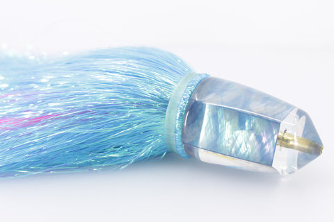 Koya Lures Blue MOP Bullet 9"+ 7.5oz Flashabou Ice Blue-Pink