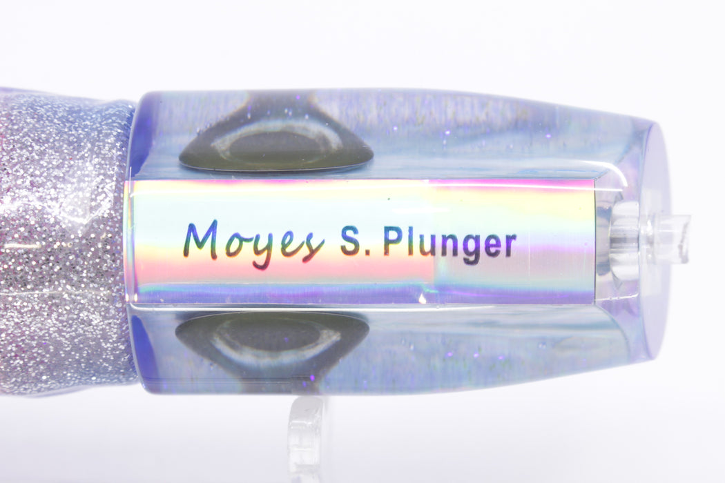 Moyes Lures Blue Awabi Blue Glitter Back Small Plunger 9" 5oz Skirted Blue-Silver/Pink
