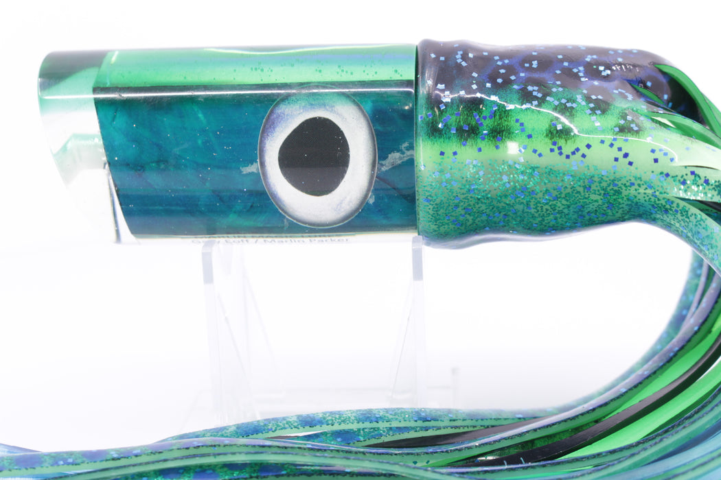 Marlin Magic Turquoise MOP Green Back Taxi Eyes Papa George 12" 11oz Skirted