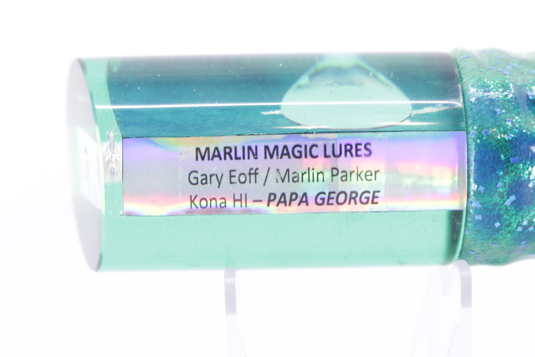 Marlin Magic Turquoise MOP Green Back Taxi Eyes Papa George 12" 11oz Skirted
