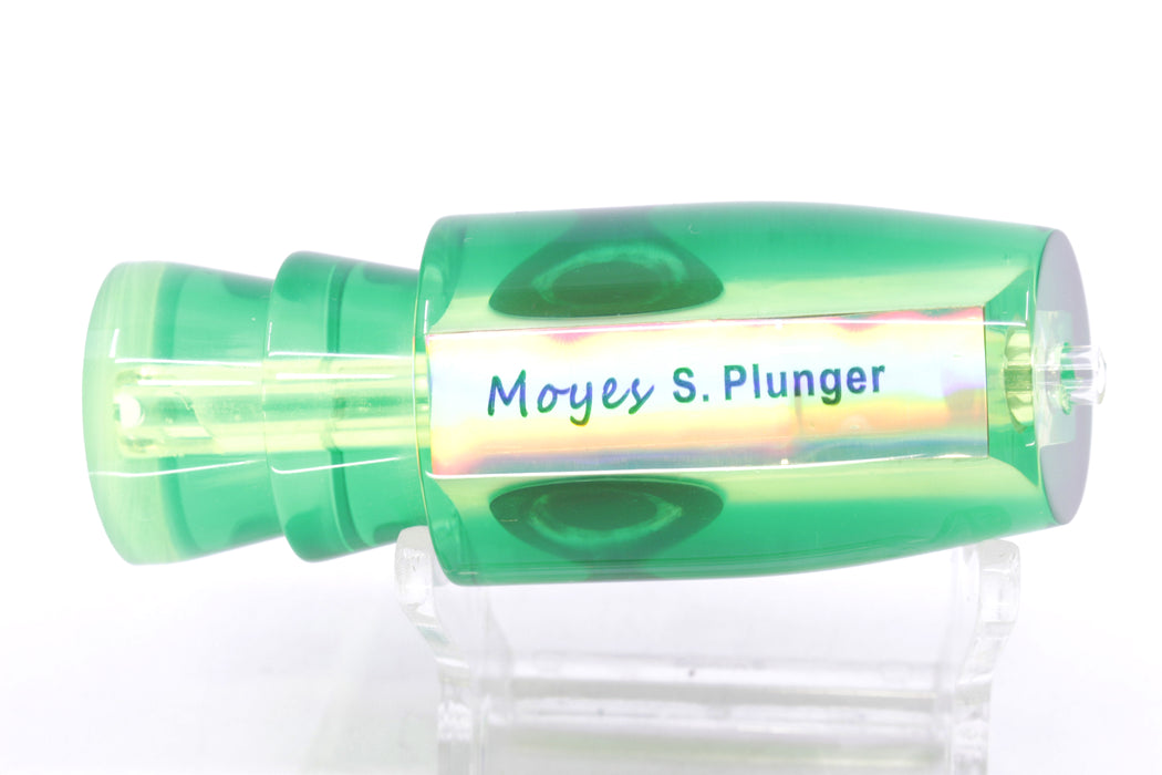 Moyes Lures Chartreuse MOP Green Back Taxi Eyes Small Plunger 9" 3oz