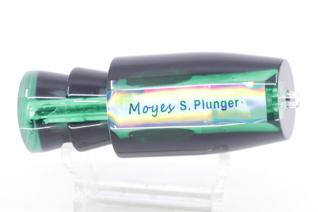 Moyes Lures Green MOP Black Back Small Plunger 9" 3oz