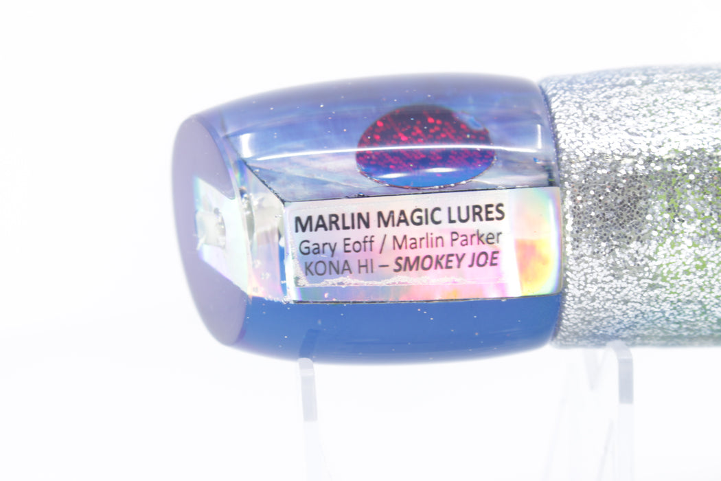 Marlin Magic Blue-Purple Abalone Blue Back Red Eyes Smokey Joe 12" 10.5oz Skirted