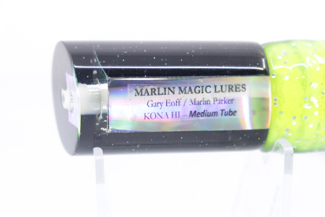 Marlin Magic Lures Mirrored Black Back Medium Tube 9" 6oz Skirted Magic Johnson