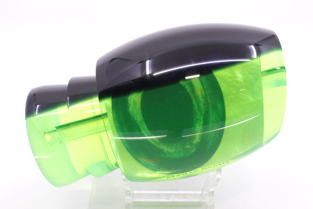 Moyes Lures Lime Green MOP Black Back Monsta Teaser 17oz GZE