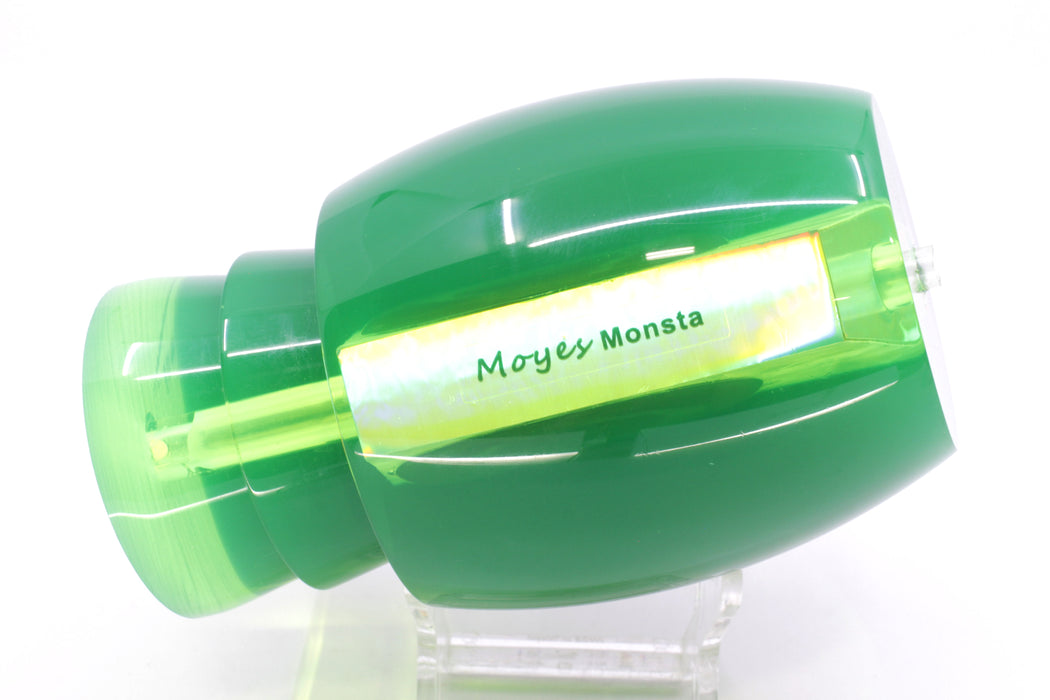 Moyes Lures Lime Green MOP Black Back Monsta Teaser 17oz GZE