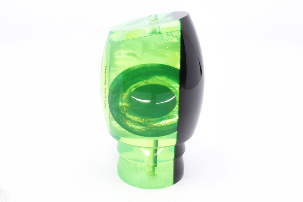 Moyes Lures Lime Green MOP Black Back Monsta Teaser 17oz GZE