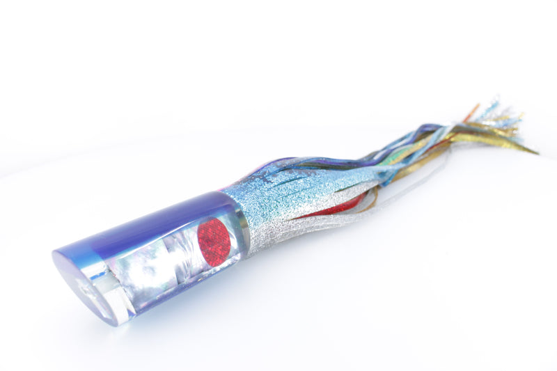 Marlin Magic Lures Tahitian Pearl Blue Back Red Eyes Large Tube 12" 8oz Skirted