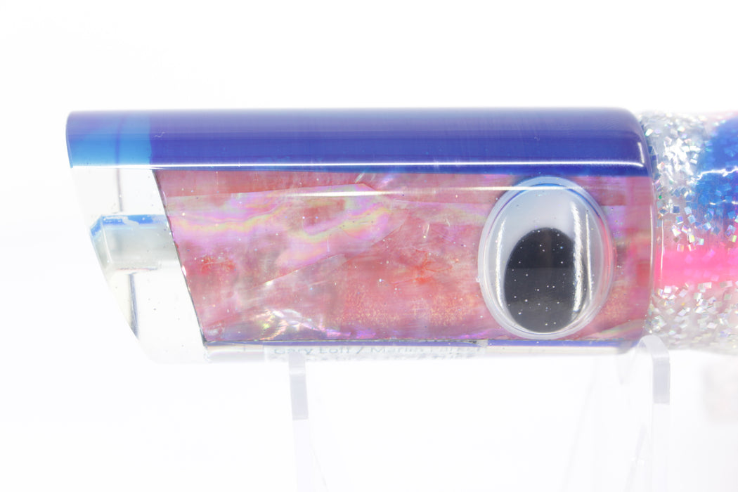 Marlin Magic Lures Pink MOP Blue Back Doll Eyes Large Tube 12" 8oz Skirted