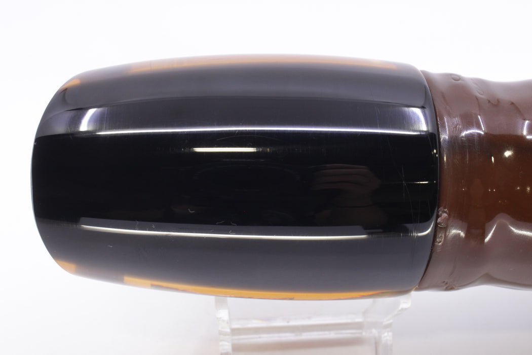 Marlin Magic Orange Awabi Black Back Red Eyes XL Ruckus 16" 17oz Skirted Root Beer