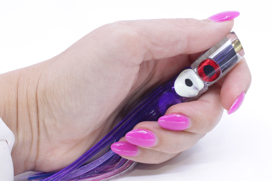 Coggin Lures Mirrored Tado Lo'ihi Peanut Slant 4.5" 1oz Skirted Purple-Clear