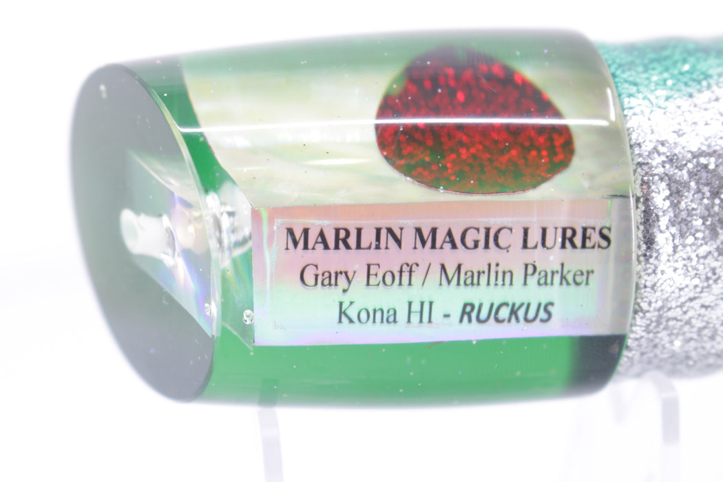 Marlin Magic White Awabi Green Back Red Eyes Ruckus 12" 11oz Skirted Green-Silver