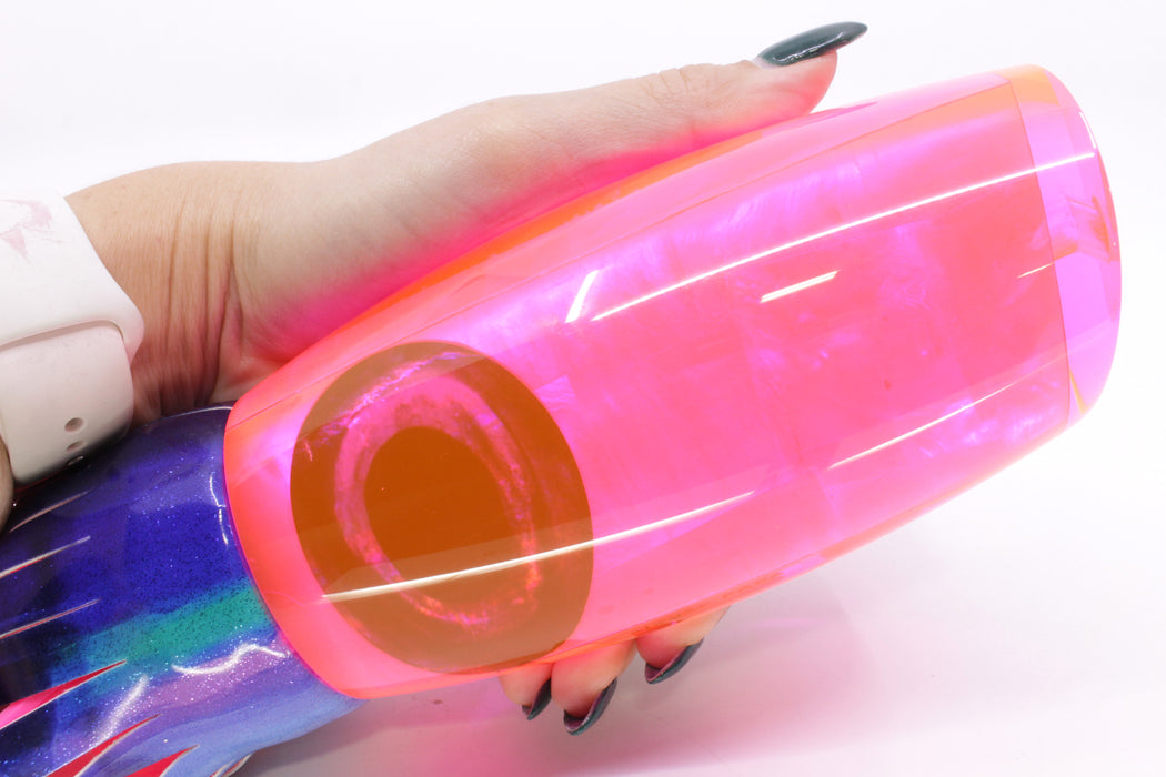 Moyes Lures Fluorescent Pink MOP Papa Teaser 30.5oz Fire Tailz Blueberry