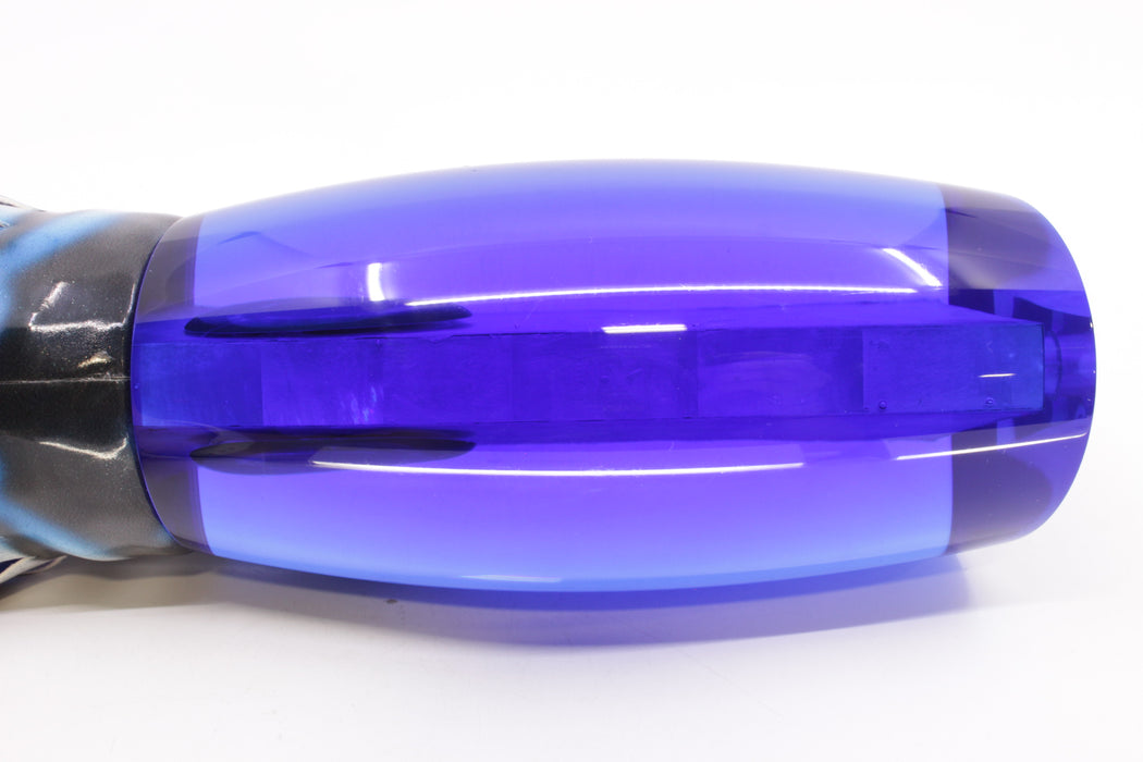 Moyes Lures Blue MOP Dark Blue Back Papa Teaser 30.5oz Fire Tailz Wahoo