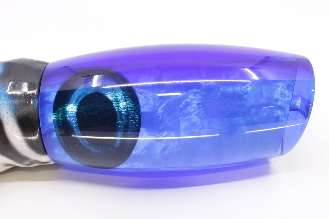 Moyes Lures Blue MOP Dark Blue Back Papa Teaser 30.5oz Fire Tailz Wahoo