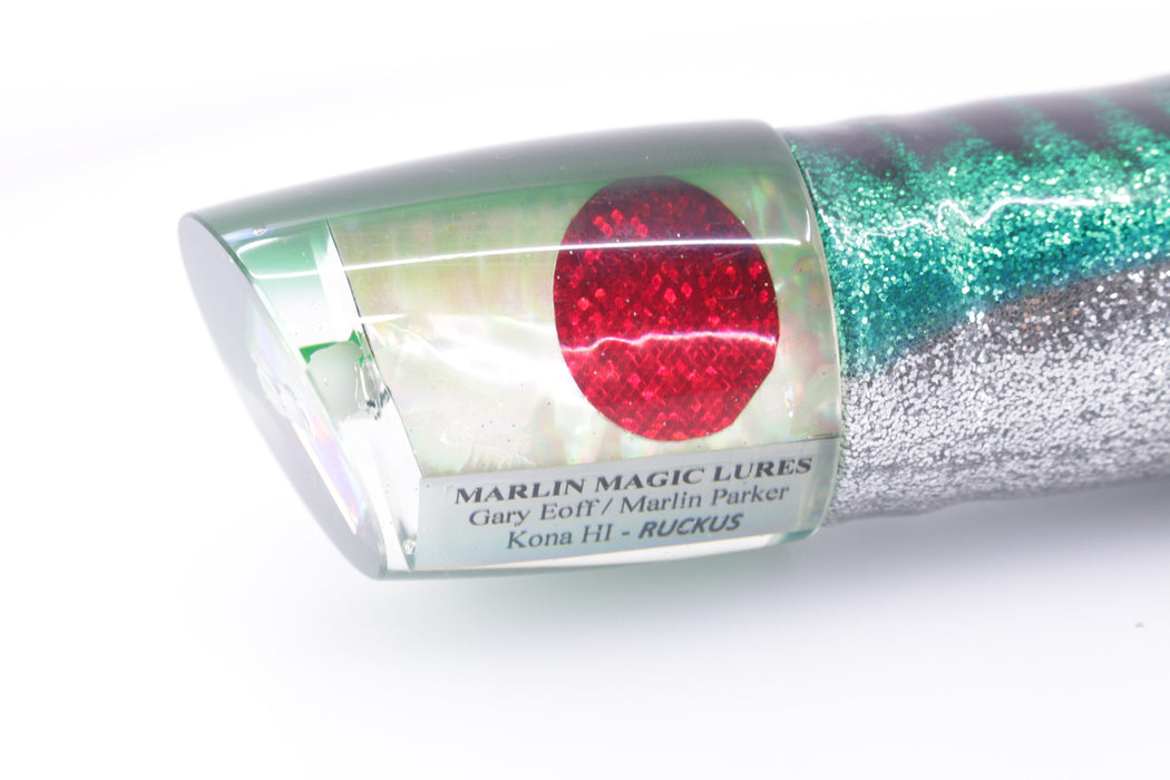 Marlin Magic White Awabi Green Back Red Eyes Ruckus 12" 11oz Skirted Green-Silver