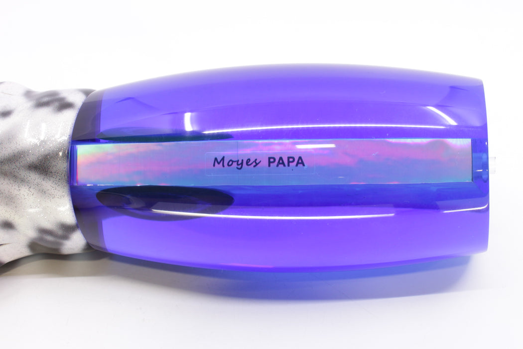 Moyes Lures Blue MOP Dark Blue Back Papa Teaser 30.5oz Fire Tailz Wahoo