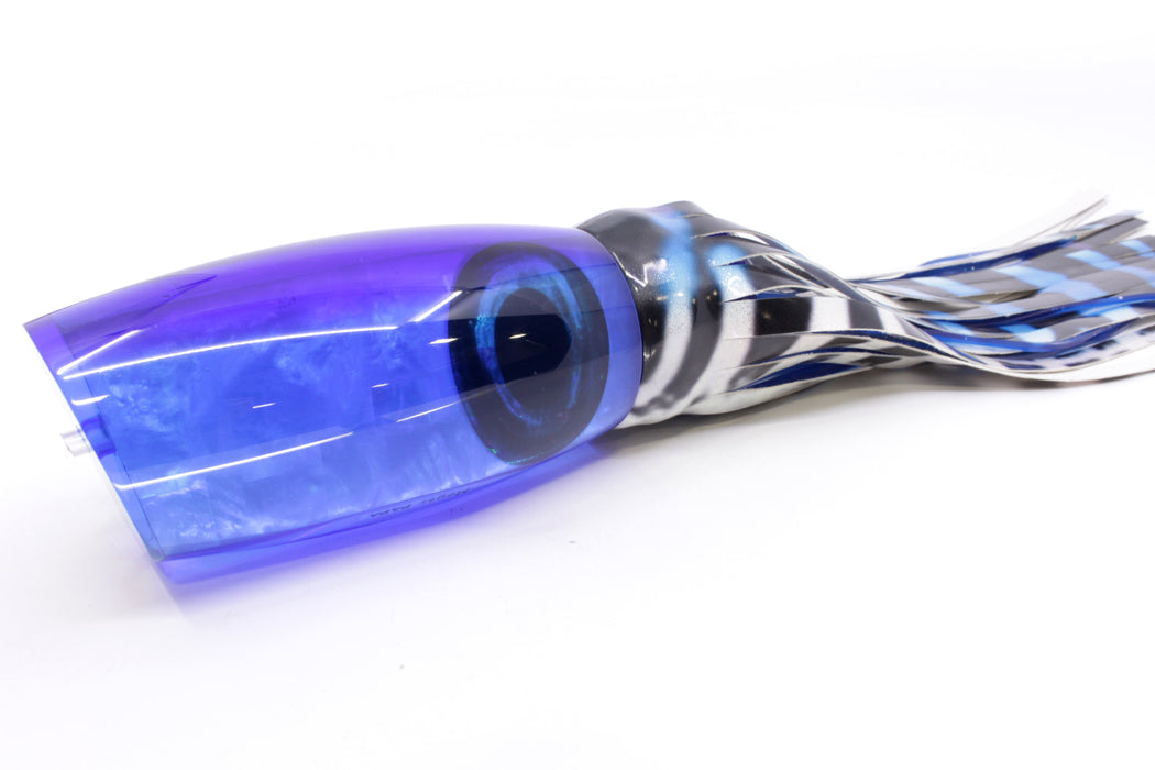Moyes Lures Blue MOP Dark Blue Back Papa Teaser 30.5oz Fire Tailz Wahoo