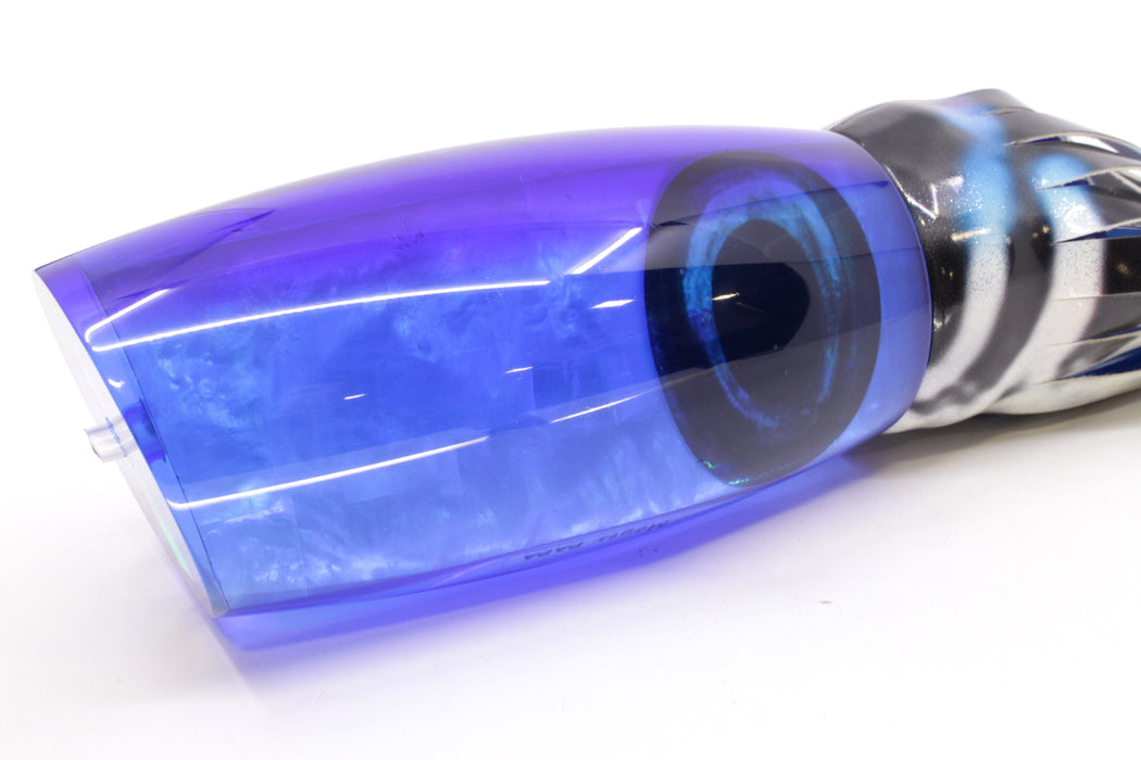 Moyes Lures Blue MOP Dark Blue Back Papa Teaser 30.5oz Fire Tailz Wahoo