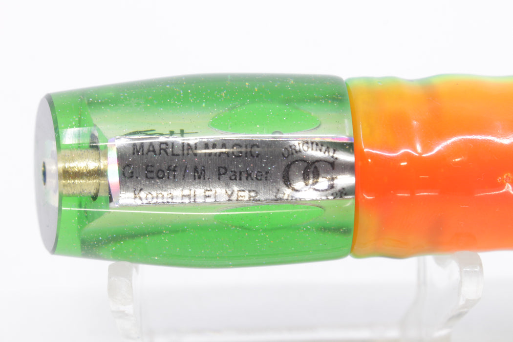 Marlin Magic White Awabi Green Back Taxi Eyes Flyer 7" 2.5oz Skirted Guacamaya