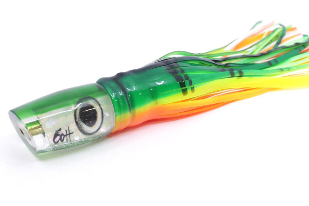 Marlin Magic White Awabi Green Back Taxi Eyes Flyer 7" 2.5oz Skirted Guacamaya