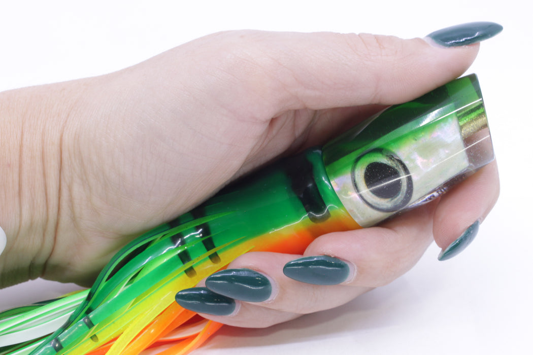 Marlin Magic White Awabi Green Back Taxi Eyes Flyer 7" 2.5oz Skirted Guacamaya
