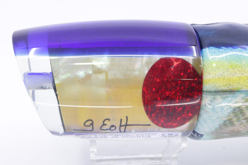 Marlin Magic Golden MOP Blue Back Red Eyes XL Ruckus 16" 14oz FT Vinyl Yellowfin