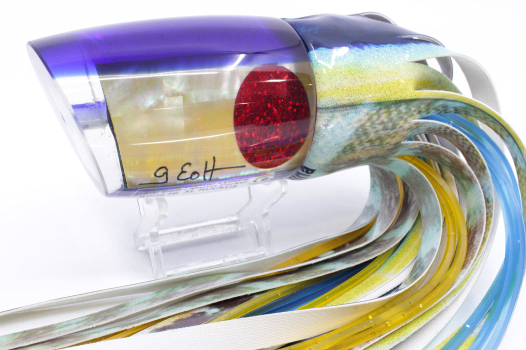 Marlin Magic Golden MOP Blue Back Red Eyes XL Ruckus 16" 14oz FT Vinyl Yellowfin