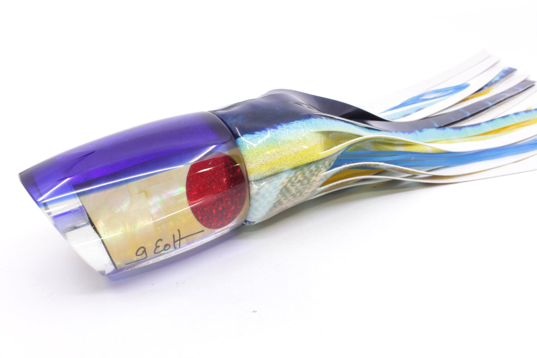 Marlin Magic Golden MOP Blue Back Red Eyes XL Ruckus 16" 14oz FT Vinyl Yellowfin