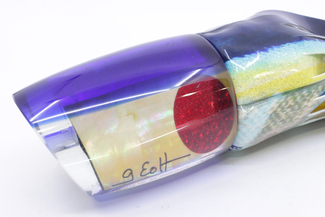 Marlin Magic Golden MOP Blue Back Red Eyes XL Ruckus 16" 14oz FT Vinyl Yellowfin