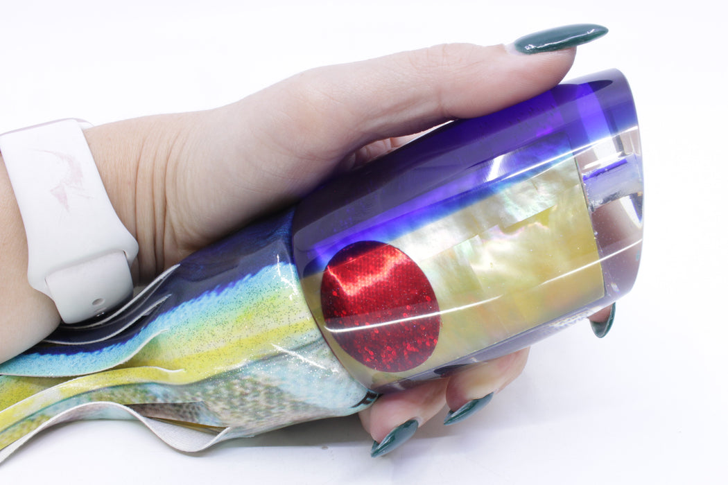 Marlin Magic Golden MOP Blue Back Red Eyes XL Ruckus 16" 14oz FT Vinyl Yellowfin