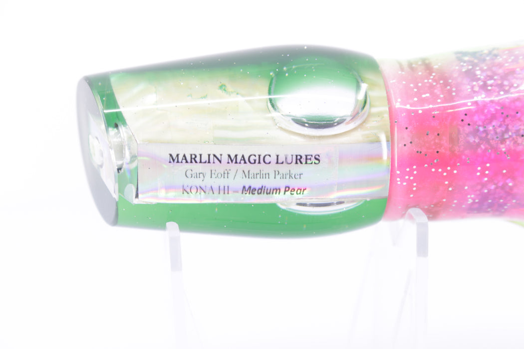 Marlin Magic White MOP Green Back Doll Eyes Medium Pear 10" 8.2oz Skirted