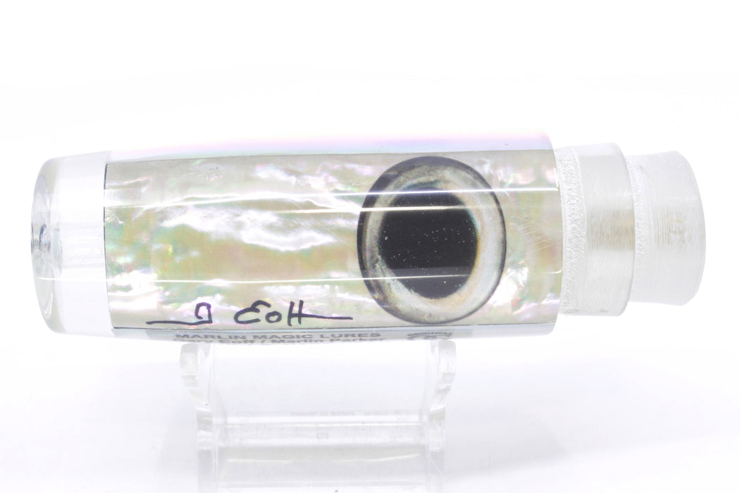 Marlin Magic White Awabi Taxi Eyes Large Hard Head 12" 4.5oz