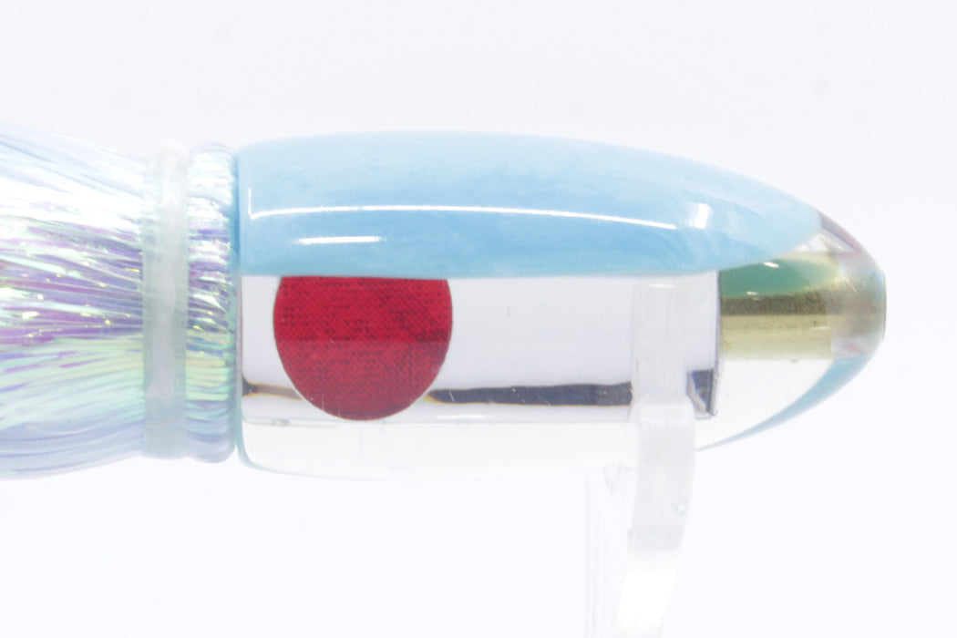 Koya Lures Mirrored Ice Blue Back Red Eyes Bullet 4.5" 1.5oz Flashabou Ice Blue/Pink GZE