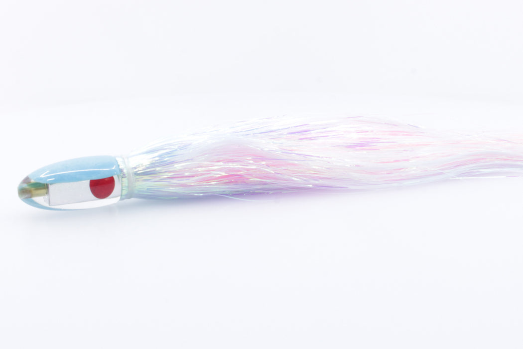 Koya Lures Mirrored Ice Blue Back Red Eyes Bullet 4.5" 1.5oz Flashabou Ice Blue/Pink GZE