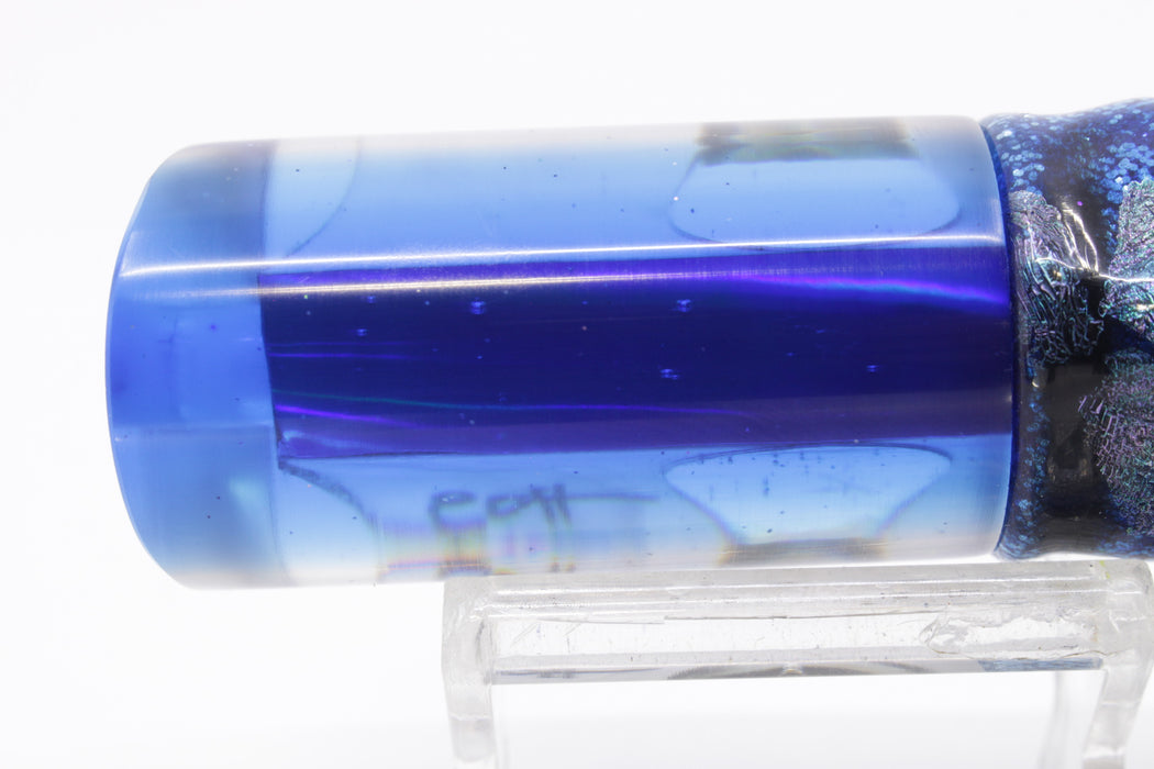 Marlin Magic Lures White MOP Blue Back Taxi Eyes Medium Tube 9" 6oz Skirted