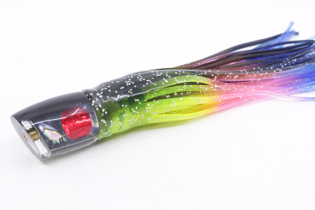 Marlin Magic Blue-Purple Abalone Black Back Red Eyes Tiny Ruckus 7" 3oz Skirted