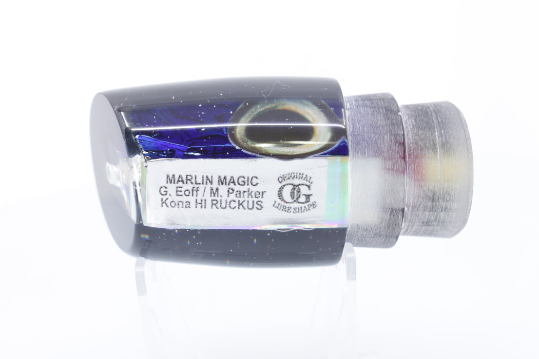 Marlin Magic Dark Blue Abalone Black Back Taxidermy Eyes Ruckus 12" 7.2oz