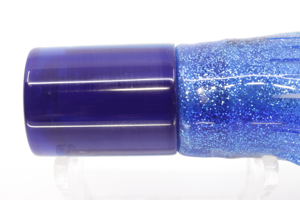 Marlin Magic Lures White Awabi Blue Back HSAP 7" 3.5oz Skirted Blue-Silver