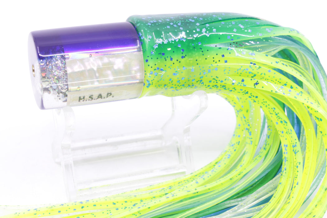 Marlin Magic Lures White Awabi Blue Back HSAP 7" 3.5oz Skirted Mahi