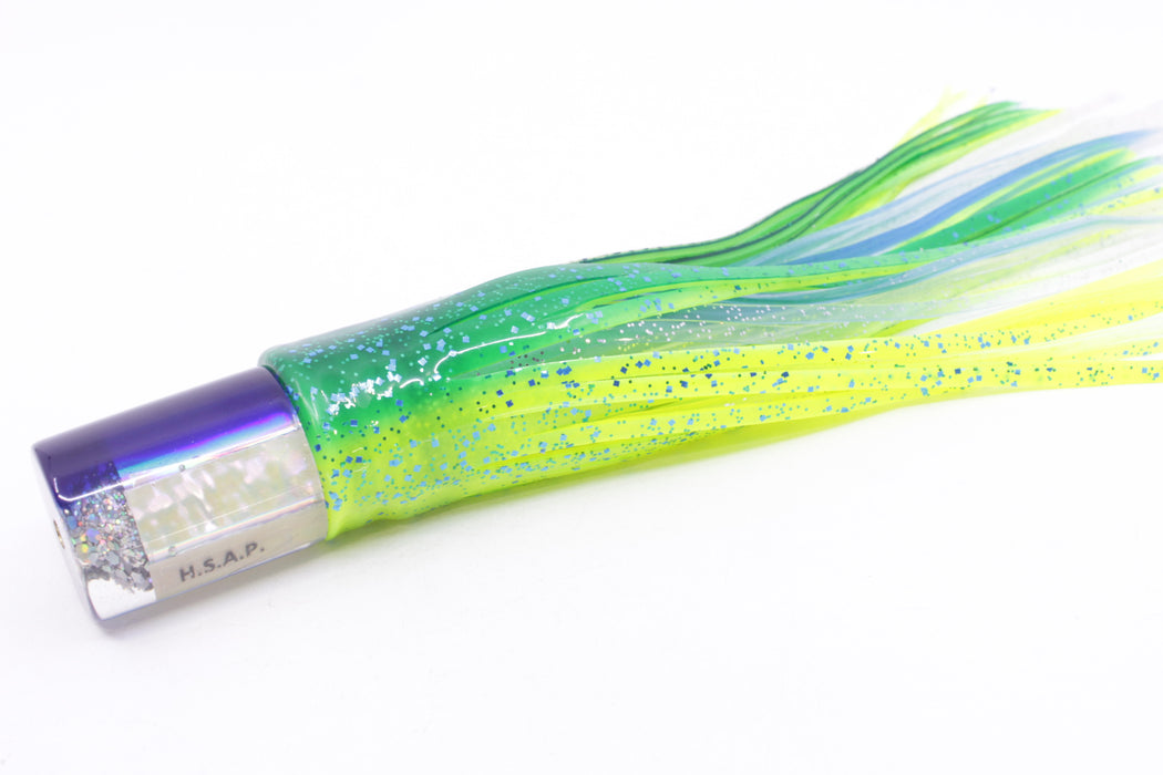 Marlin Magic Lures White Awabi Blue Back HSAP 7" 3.5oz Skirted Mahi