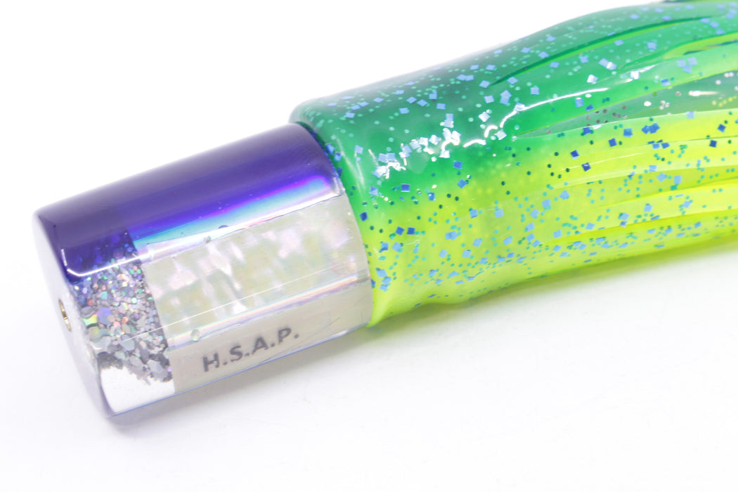 Marlin Magic Lures White Awabi Blue Back HSAP 7" 3.5oz Skirted Mahi