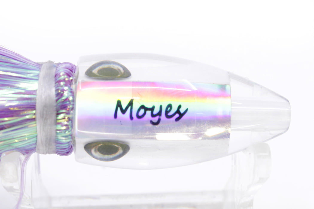 Moyes Lures White MOP Poon 5" 1.3oz Flashabou Purple/White Pearl