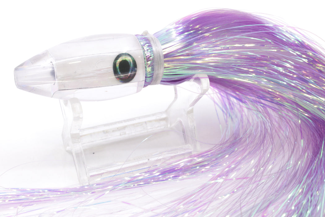 Moyes Lures White MOP Poon 5" 1.3oz Flashabou Purple/White Pearl