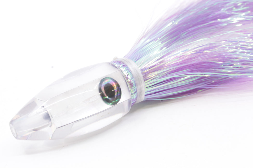 Moyes Lures White MOP Poon 5" 1.3oz Flashabou Purple/White Pearl