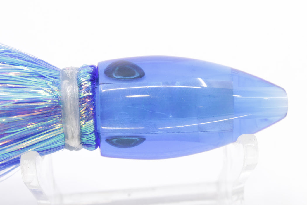 Moyes Lures Blue MOP Poon 5" 1.3oz Flashabou Dark Blue/Pink