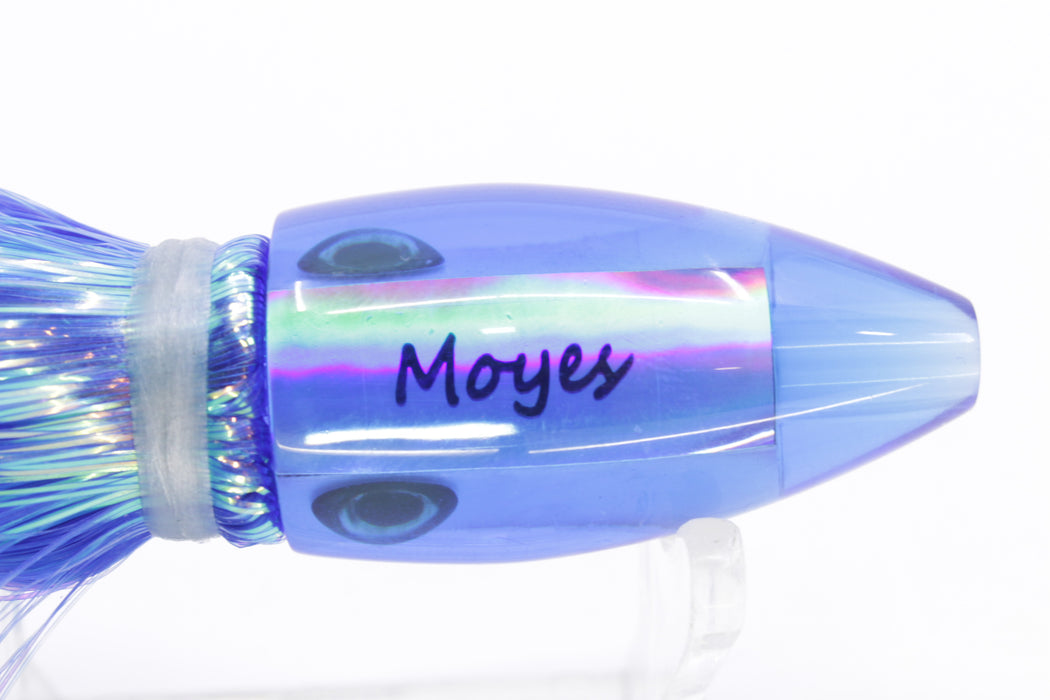 Moyes Lures Blue MOP Poon 5" 1.3oz Flashabou Dark Blue/Pink
