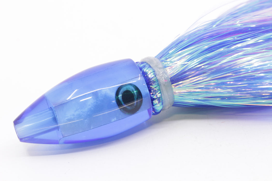 Moyes Lures Blue MOP Poon 5" 1.3oz Flashabou Dark Blue/Pink